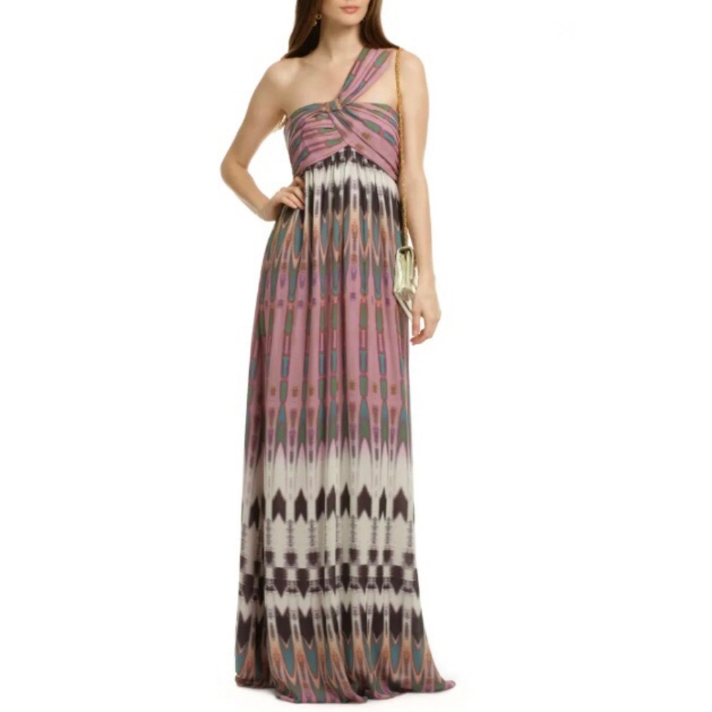Nicole Miller Navajo Silk Maxi Dress